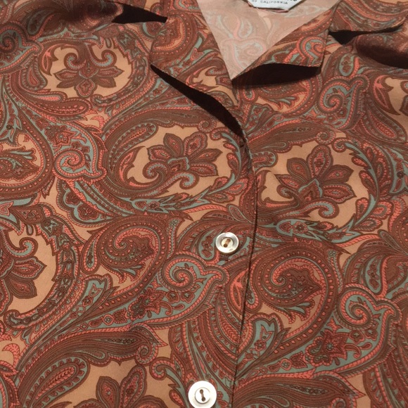 VINTAGE Paisley Button Down - Picture 2 of 7